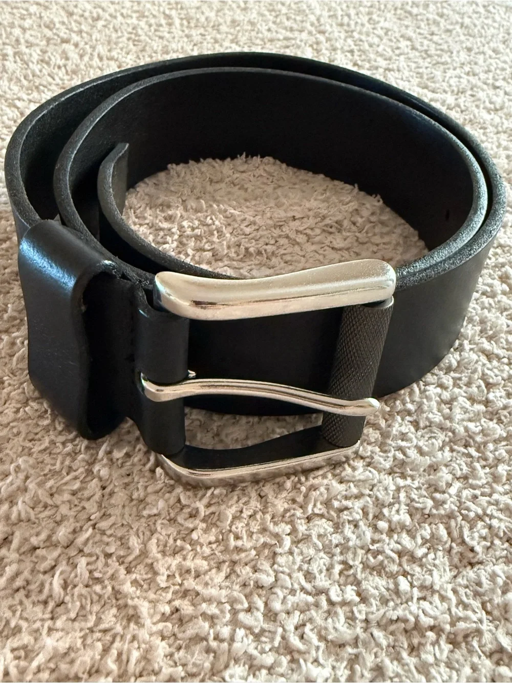 🖤 Classic 1901 Black Leather Belt:  Rugged & Refined 🛠️